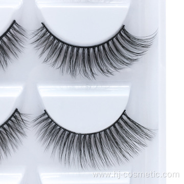 Beauty eyelashes natural long thick false eyelashes wholesale 5 pairs 3D fake mink eyelashes